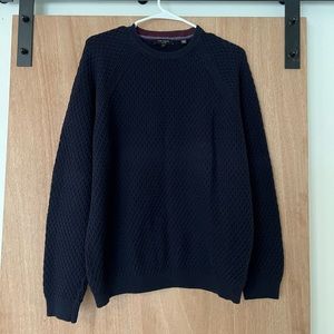 Ted Baker Cotton Wool blend crew textured sweater- size Small